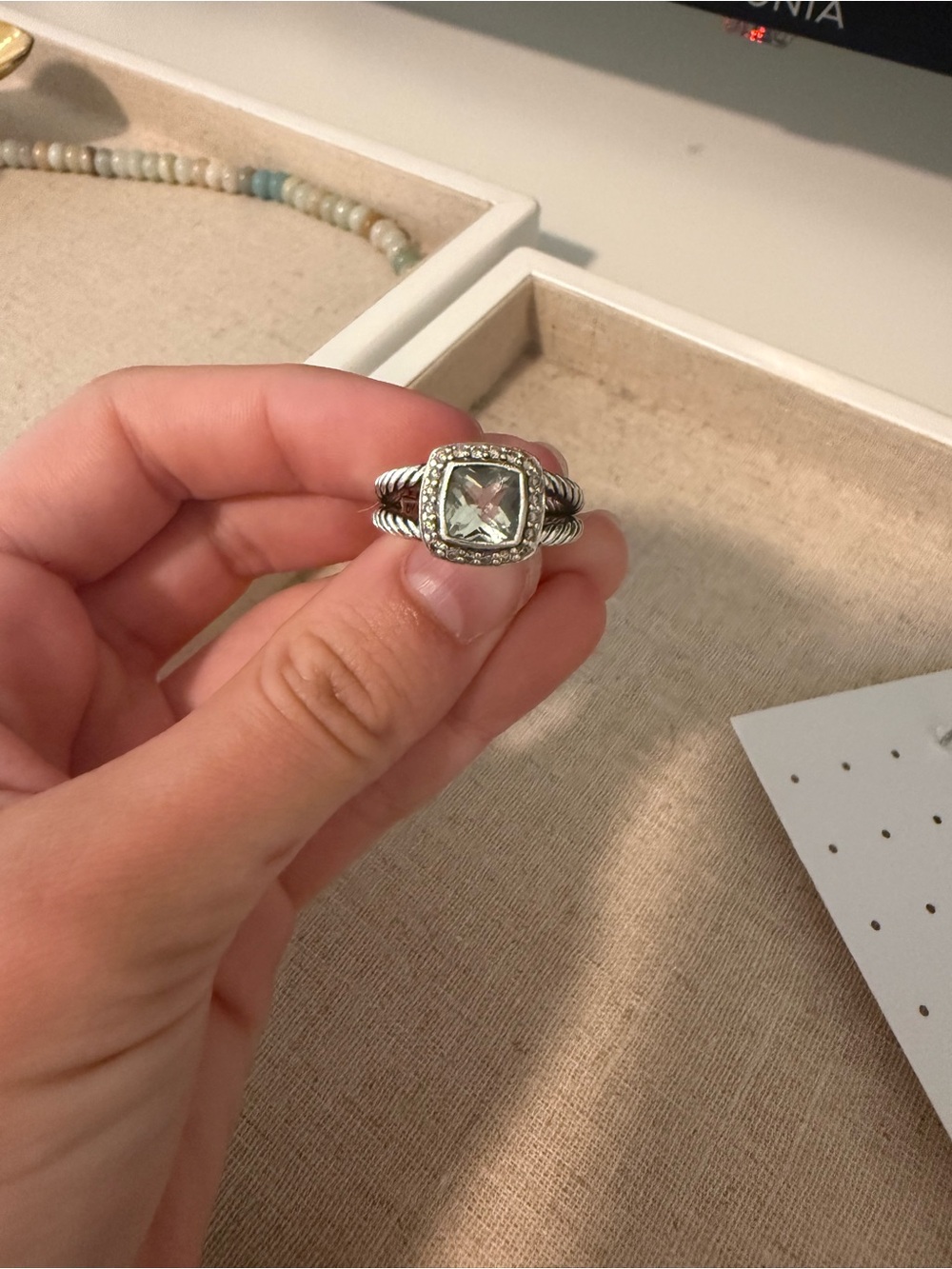 David Yurman Petite Albion Ring Prasiolite